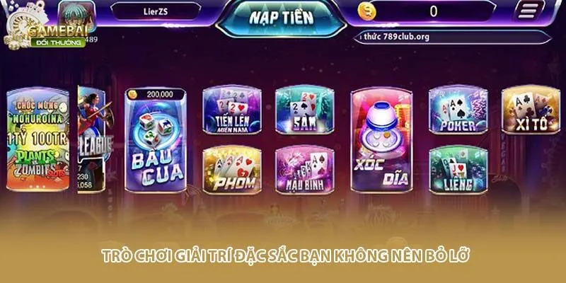 Tr&ograve; chơi giải tr&iacute; đặc sắc bạn kh&ocirc;ng n&ecirc;n bỏ lỡ
