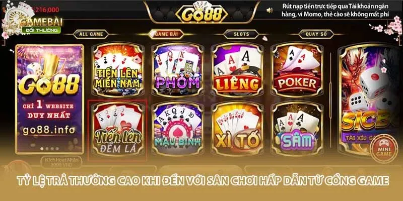 Tỷ lệ trả thưởng cao khi đến với s&acirc;n chơi hấp dẫn từ cổng game